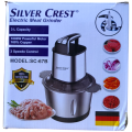 Portable 3 Litre 6 Titanium Blades Stainless Steel Electric Meat Grinder / Chopper / Mincer 4  / 6 Blades Silver Crest 2 in 1 1000 watts with Mixer Kolax / Silver Crest/ GSNational. 