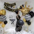 Jumbo Size Golden Crown Foil Balloon For Kids Birthday Party - Father's Birthday Party Decoration. 
