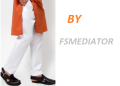 White Trousers for Men / Pajama for Men / Shalwar for Men in Cotton with 2 Side Pockets. 