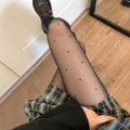 Heart Printed Lace Tights Women Elastic Fishnet Stockings Girls Spring Summer Black Dot Thin Mesh Ladies Pantyhose. 