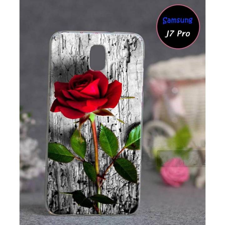 Samsung J7 Pro Pouch Cover - Rose Soft Back Cover Case for Samsung J7 Pro