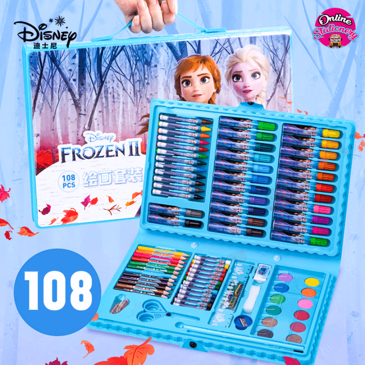 Disney Frozen Kids Art Painting Drawing Set 108 Pieces