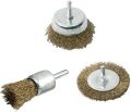 Wire Brush Wheel Wire Cup Brush Set Wire Brush Drill Bit Set Wire Drill Brush Set Rust Paint Cleaning Attachment - Brass Wire Wheel Cup Wheels Brass Wire Brush Brass Brush Wheel for Drill 1/4" Shank. 