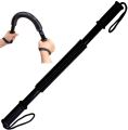 Practical Power Twister Flexible Strength Chest Shoulder Arm Muscular Rod Spring Exerciser Power Wrist Hand Gripper Fitness Curl Spring Training Bar - Black. 