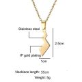 Cute Pokemon Pikachu Tail Pendant Necklace Stainless Steel Cartoon Lightning Shape Necklaces For Men Women. 