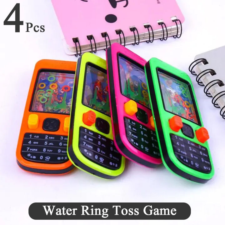 4 Pcs - Mobile Water Ring Toss Game Toy - Fun and Brain Toys For Kids Boys Girls