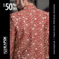 Crimson & Gold Masoori Prince Coat for Men | Kapok Groom. 