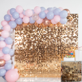 Shimmer Wall Backdrop Decorations Panel | Wedding, Birthday, Anniversary, Engagement & Bridal Shower Party Decor Panel (Champagne). 