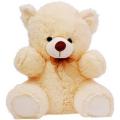Stuffed & Fluffy White Plush Teddy Bear. 