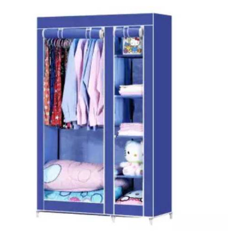 Wardrobe%20Foldable%20and%20Movable%20Cloth/Fabric%20Wardrobe%20with%20Zip%20Up%20Collapsible%20Cupboard%20-%202%20Door%20-%20Image%202