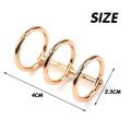 20Pcs 3 Ring Gold Book Rings Leaf Binders Office Book Rings Snap Split Hinged with 20 mm Inner Diameter Gold Book Rings. 