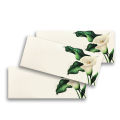 White Floral Design  -  Money Envelopes Note Size Pack Of 10 - Perfect For Eid , Ramadan and Weddings - By Paper Cuts Paper Products. 