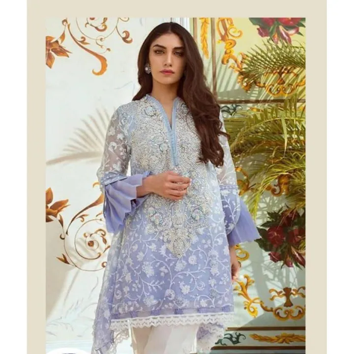 Brand *(FARAH TALIB PURPLE ) 💣💣 🔥🔥 Fabric:FULL ORGANZA SUIT 🔹FRONT EMB ...