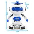 Musical Walking Dancing Robot Toy for Kids, Music Sounds Lights, 360° Body Spinning, Robot Toys for Kids,Smart Space Dancing Robot Singing Walking Intelligent Educational Toys with Music/Light ,for Ages 3 and up (White). 