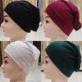 Pack of 3 plain Head scarf inner hijab cap-Muslim hijab cap-Women Islamic underscarf hijab cap in multi colors. 