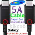 Original Samsung 5A USB C to USB C Super Fast Charging 2.0 5A Cable for Samsung Galaxy Galaxy Tab S8 Ultra, Note20 Ultra, Note10 Plus, Note 20 ultra, S21 ultra, S22 ultra, S23 A32, A33, A52, A53 5G, Samsung Galaxy Tab S4, Tab S5E, Tab S7 Plus. 