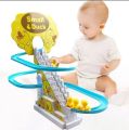 Small Duck Climbing Stairs Toy Electric Ducks Chasing Race Track Game Set, Playful Roller Coaster Toy with 3 Duck LED Flashing Lights & Music Button, Fun Duck Stair Climbing Toy for Toddlers and Kids. 