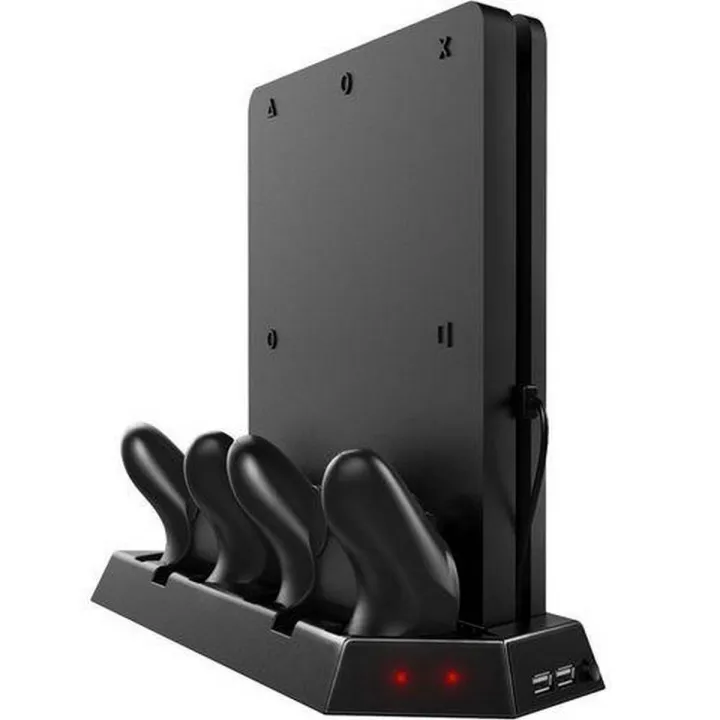 PS4 Slim Vertical stand with Charging Station for 2 Controllers | Daraz.pk