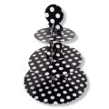 BLACK POLKA DOT THEME CUPCAKE STAND 3 TIERS CUPCAKE STAND. 