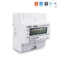 60A TUYA Single Phase WIFI Smart Energy Meter Kwh Metering Monitoring MCB Timer with voltage current protection RS485. 