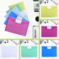 Student Stationery Pouch Clear Plastic Storage Folder A4 Clear Plastic File Bag Student Folder Organizer Information Pocket Filing Bag. 