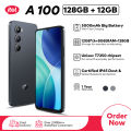 itel A100 – 128GB Storage | Up to 12GB* RAM | 6.75″ 90Hz Display | 5000mAh Battery | Android 15. 