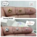 Embroidery Beads Pack of 300, 50 Pcs each Multi Sizes Crystal Acrylic Sew. 
