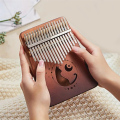 17Keys Kalimba Thumb Piano Solid Wood Veneer Keyboard Musical Instrument Kalimba Finger Piano Gift for Music Lovers. 