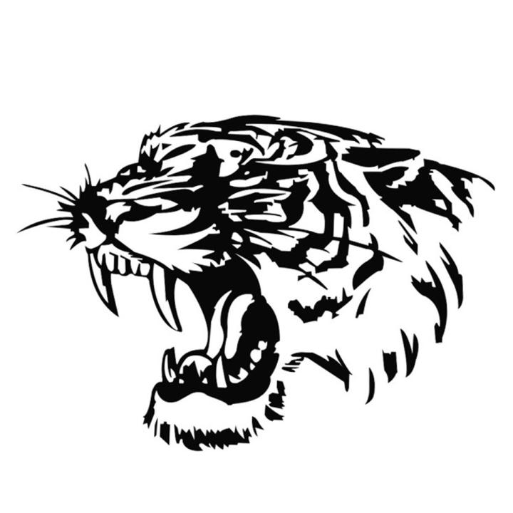 28x28cm Powerful Tiger Head Motorcycle Vinyl Decal Car Sticker Personality
