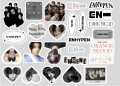 25 pcs ENHYPEN sticker pack based on park suung hoon, niki, jay, sunoo, heesung, jungwong, jake ideal for journaling, guitars, diaries, skateboards korean kpop idols music trendy aesthetic. 