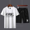 Summer Collection OMG Printed Tracksuit T-shirt and Short Cotton Jersey Fabric Half Sleeves tshirt Track Suits Gym Sports Casual Wear Trendy Fashion for Men at Full Circle Clothing. 