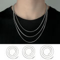 Unisex Necklace Stylish Titanium Steel Snake Chain Necklace Trendy Collarbone Jewelry for Men Women Fashionable Black Top Accessory Ideal for Southeast Asian Buyers Elegant Necklace. 