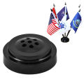 8 Holes Mini Flagpole Base Flag Stand Hand Wave Flag Stand Portable Desk Flag Stand Black Plastic For Office Home Decor Natuo. 