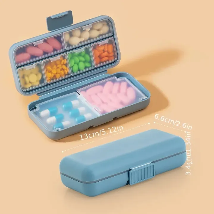 FANTZEI%20Premium%20Quality%208%20Compartments%20Portable%20Medicine%20Pills%20Case,%20Small%20Pill%20Box%20for%20Pocket%20Purse%20Portable%20Medicine%20Tablets%20Container%20-%20Image%204