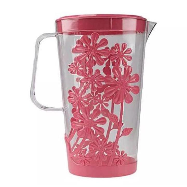 Pitcher Jug Transparent Beautiful Design 2.5 Ltrs (Multicolours)