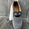 Men's Light Grey Colour Classic Heavy Denim Fabric Sneakers For Men. 