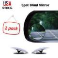 2pcs Car 360 Degree Wide Angle Round Convex Mirror Small Round Side  Parking Mirror. 