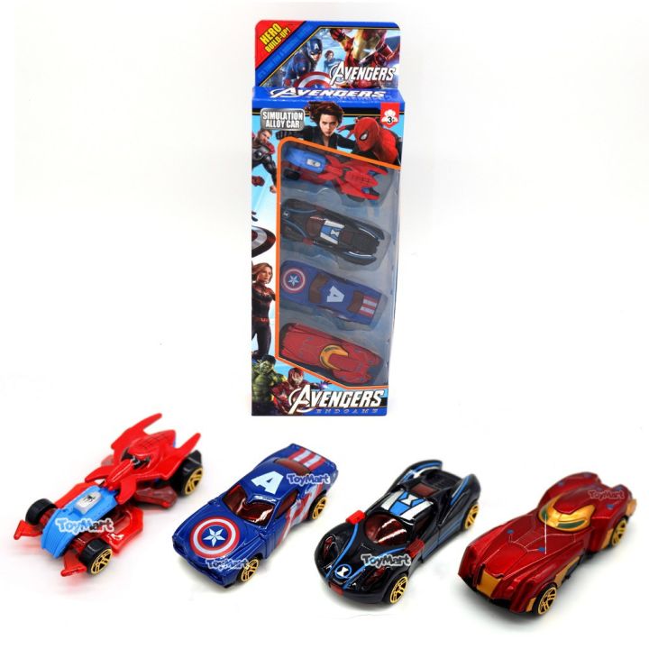 Pack%20Of%204%20MARVEL%20Model%20Alloy%20Car%20Toys%20Avengers%20Die%20Cast%20-%20Image%202