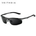 Original VEITHDIA Polarized Sunglasses With Accessories - Black. 