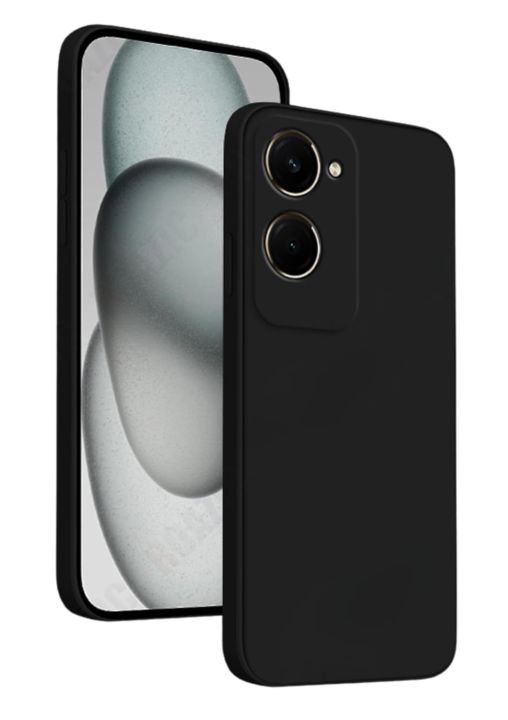 Vivo Y18 Back Cover | Soft Silicone Slim Back Case Cover for Vivo Y18 - Black