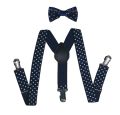 Imported Made Adjustable Suspenders Gallus With Bow Tie For Kids Stretchable Elastic -Assorted Colors. 