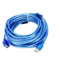5M/10M USB 2.0 Extension Cable, Male to Female High-Speed Data Transfer, Black. 