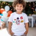 Astronaut Birthday Shirt Kids Birthday Party T-Shirt Boy Shirt Astronaut Theme Tops Clothes Space Print Child Short Sleeve Tee. 