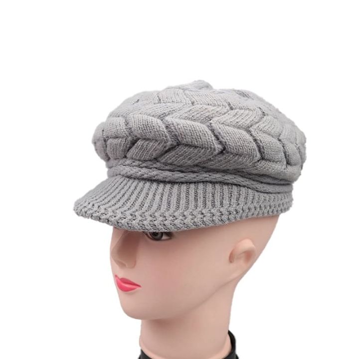 Hat%20Knitted%20grey%20%20colour%20Winter%20Ladies%20Beanie%20Girls%20Skullies%20CAPS%20Bonnet%20%20Warm%20Plus%20Velvet%20Hat%20imported%20stock%20only%201%20available%20-%20Image%204
