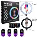 26cm RGB Ring Light 16 Colors and LED Camera Ring light and Phone Holder for Makeup/YouTube Video/Live Stream. 