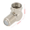 F-type Male To Female Right Angle Coaxial Coax TV Adapter Connectors RG6 RG59 MS. 