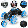 Gesture Sensing RC Stunt Twist Car Double Flip for Boys Girls Kids Toy with Light & Music, 4WD Off Road Vehicle Truck Toys Double Sided 360° Rotating 2.4GHz Remote Control Watch Car Twister 4 Wheel Hand Sensor Move Cars Chargeable. 