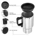 Car Haeted Mug Thermal Mug 12V in-Car Coffee/Tea Maker Outdoor Car Traveling. 