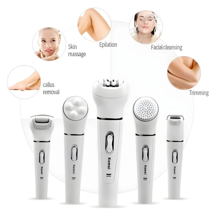 Kemei%20KM-2199%20Multi-Functional%20Rechargeable%20Epilator:%205-In-1%20Beauty%20Tools%20Kit%20For%20Women%20-%20Image%208