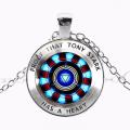 marvel avenger endgame Iron Man arc reactor necklace Tony Stark Necklace Quantum Realm pendant action Figure toy cosplay men kid. 